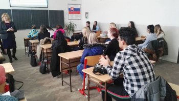 Diskusia na Strednej škole spojenej v Banskej  Bystrici v projekte Vidiecka mládež v regióne