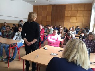 Diskusia projektu Vidiecka mládež v regióne na Strednej odbornej škole v Kežmarku